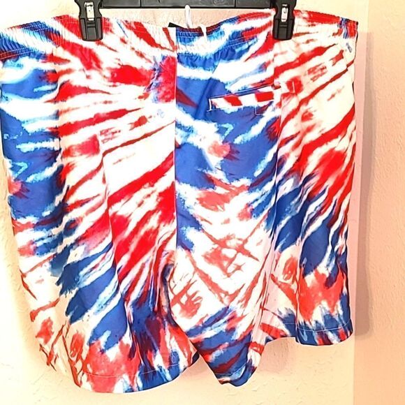 NASA Men's Swim Trunks, Red, White & Blue Phychedelic, Size XXL, NWOT - Picture 5 of 8